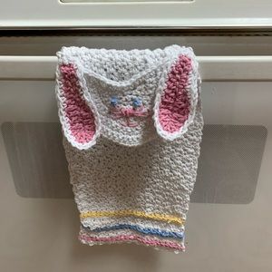 Easter Bunny Hanging Hand Towel Cotton New